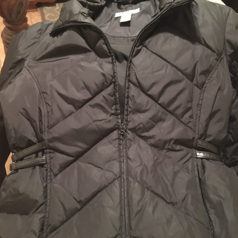 Alfani black winter jackets small belts on each side